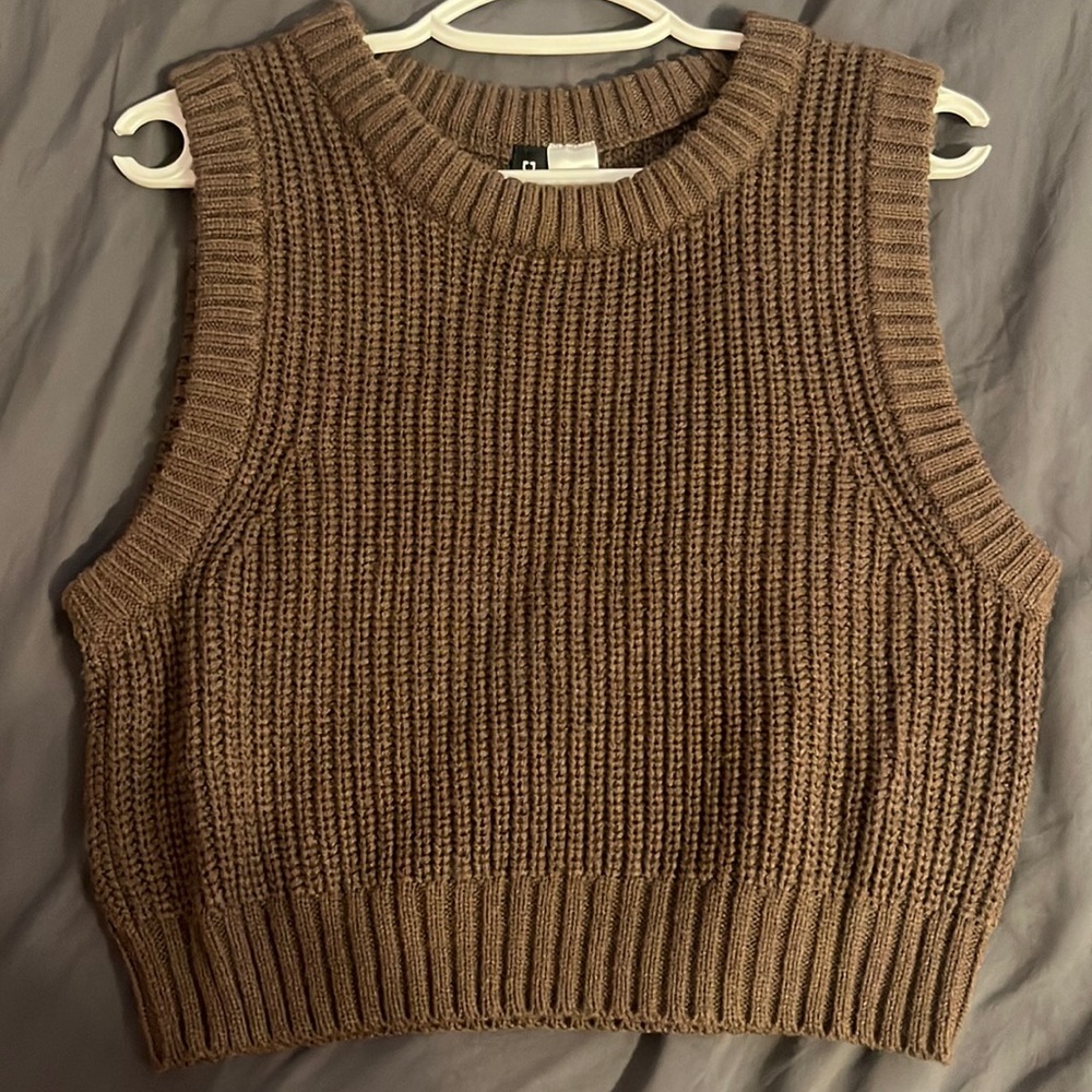 Brown Cardigan vest